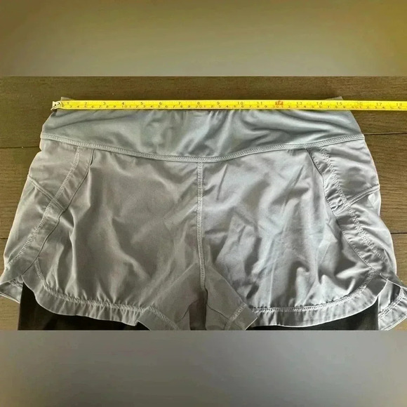 ATHLETA Women's Pulse Running Shorts 2 in 1 Layered blue/ Black Sz M - Picture 14 of 14